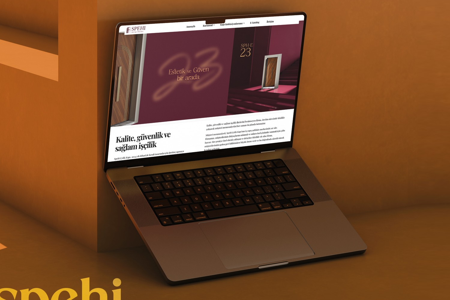 Spehi Çelik Kapı Kurumsal Web Sitesi